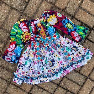 Love & Lassies Floral Mixed-Print Frill Dress 4T
